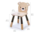 Tender Leaf Toys 48cm Forest Bear Wooden Chair Kids/Children Stool Furniture 3y+