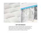 Bedra Boucle Mattress King Single Bed Memory Foam Euro Top Medium Firm 22cm - White