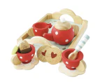 12pc Le Toy Van Honeybake Tea/Teapot Cup/Saucer Milk Jug Set Kids Wooden Toy 2y+