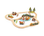 Tender Leaf Toys 52cm Wild Pines Train Wooden Toy Set Pretend Play Kids 3y+