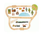 Tender Leaf Toys 52cm Wild Pines Train Wooden Toy Set Pretend Play Kids 3y+