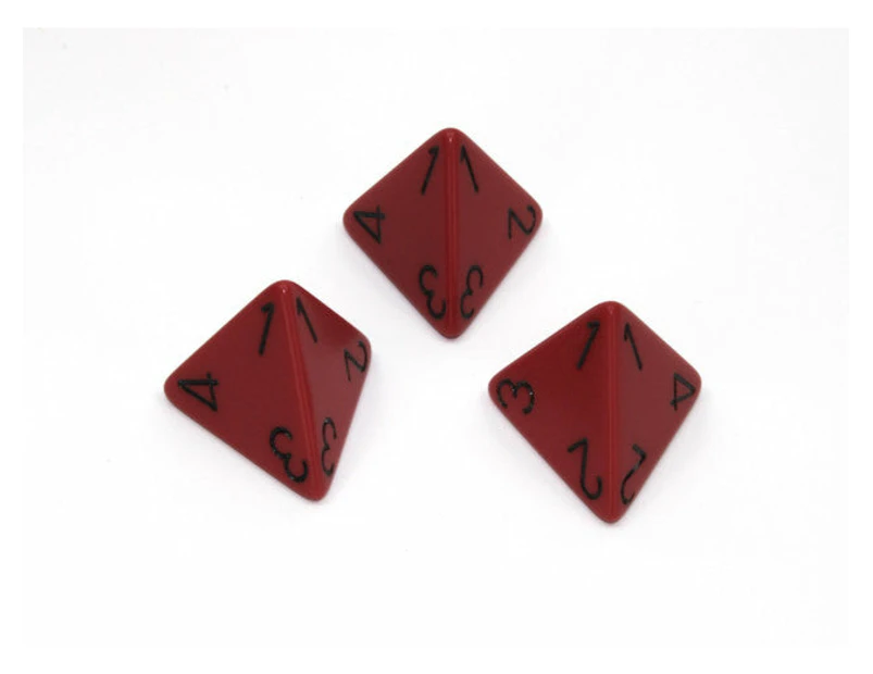 Chessex D4 Dice Opaque Polyhedral Red/black D4