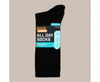 2 Pack All Day Fine Socks - Black - Black