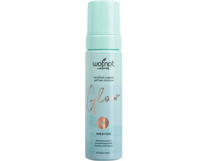 Wotnot Naturals Glow Certified Organic Tan Mousse Medium 150ml