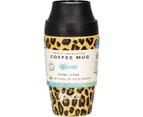 Insulated Stainless Steel Coffee Mug - Leopard 350ml