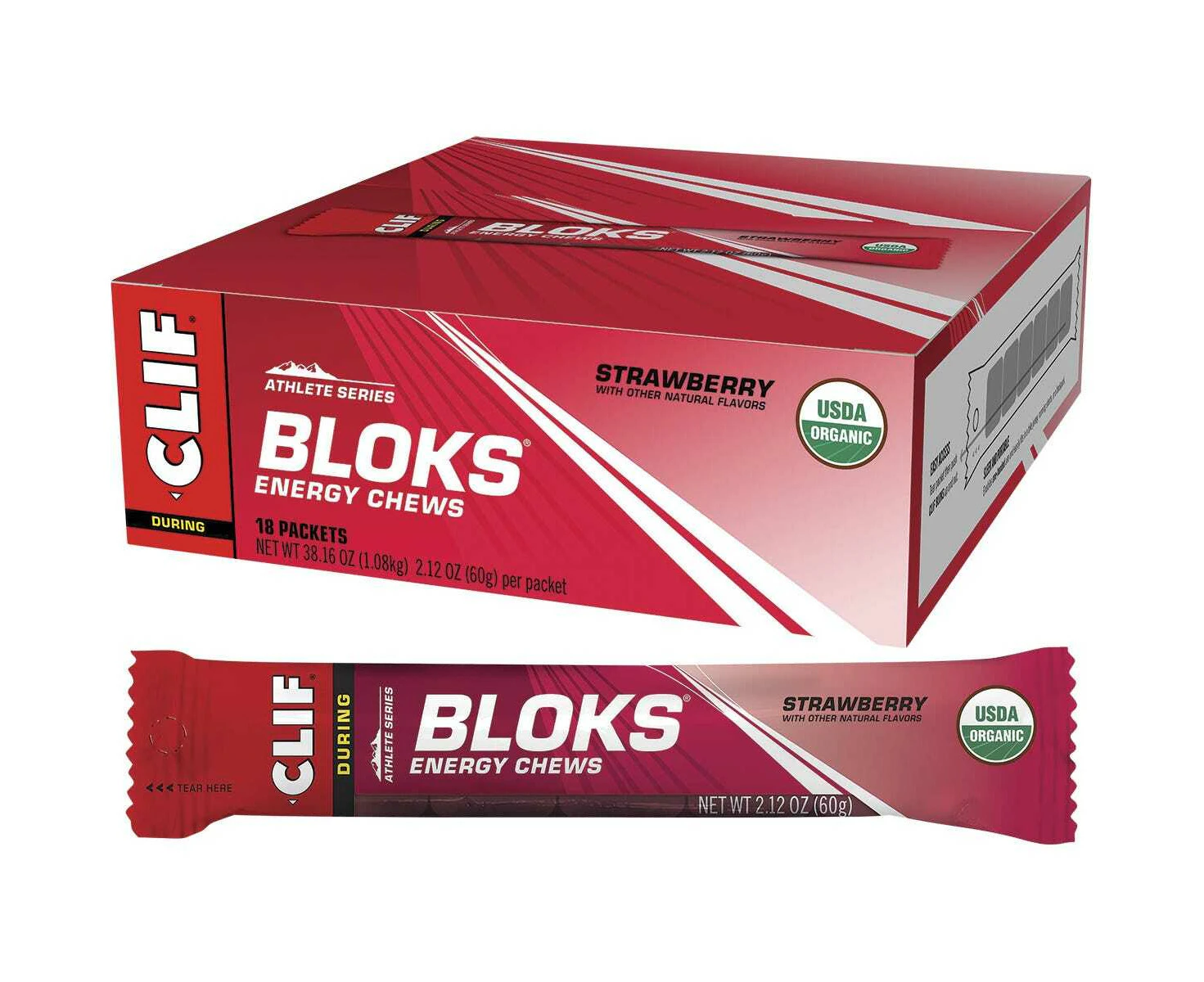 BLOKS Energy Chews - Strawberry (18x60g)