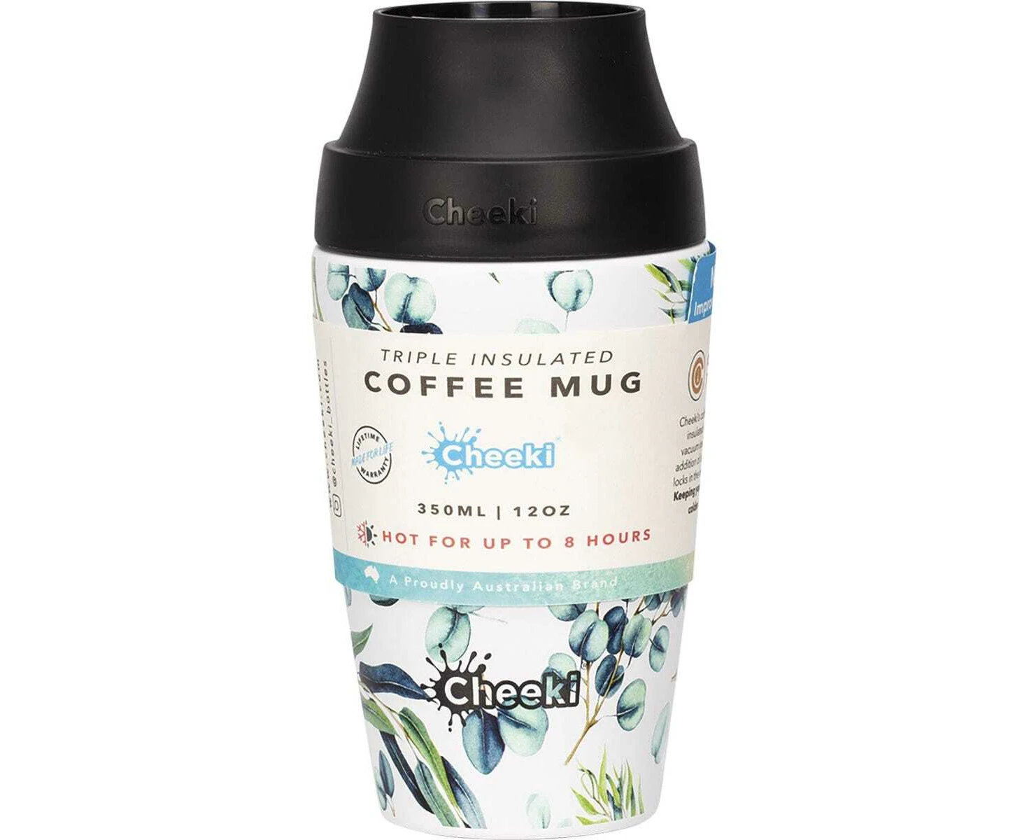 Insulated Stainless Steel Coffee Mug - Watercolour 350ml