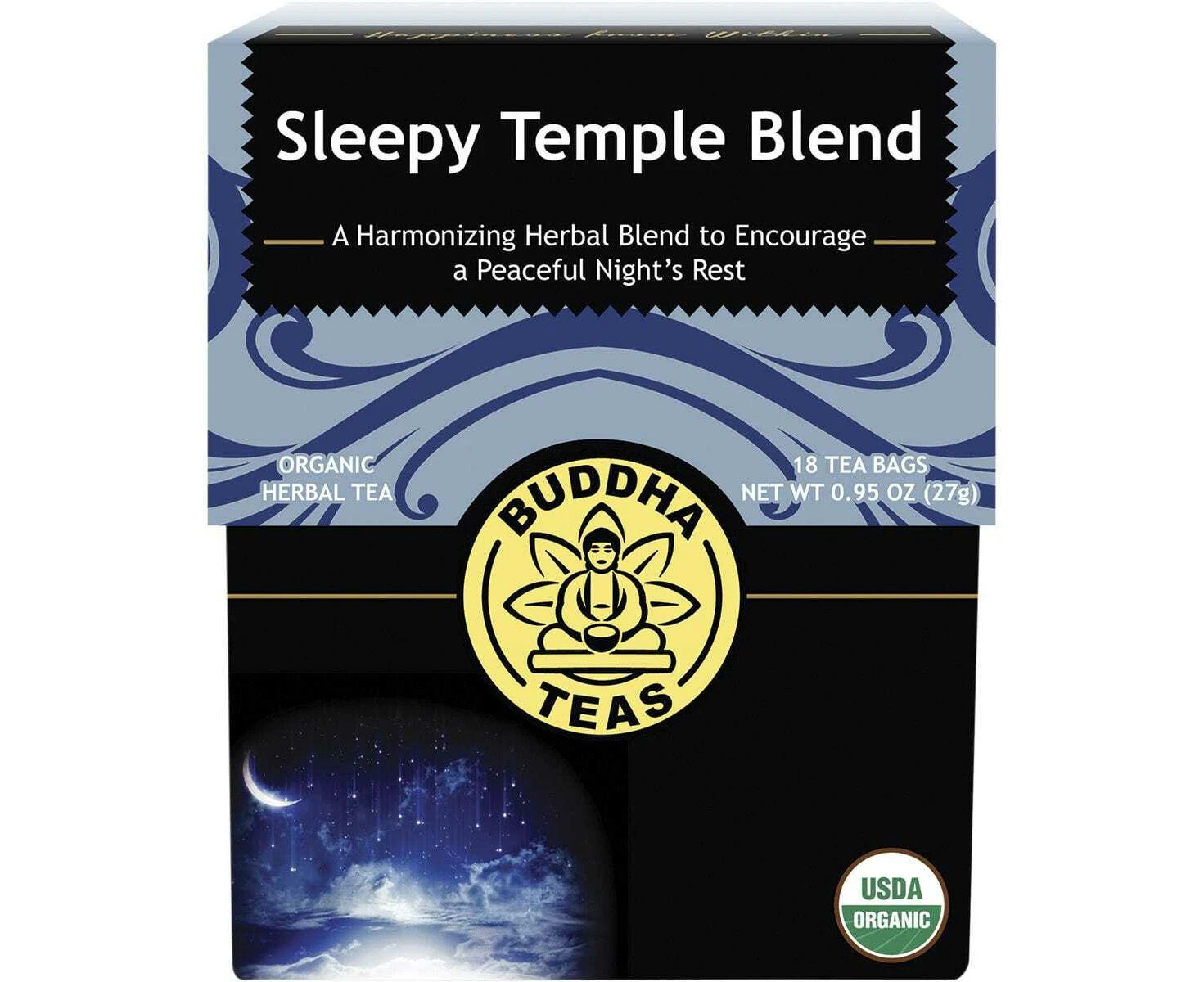 Organic Herbal Tea Bags (Sleepy Temple Blend), 18 Piece