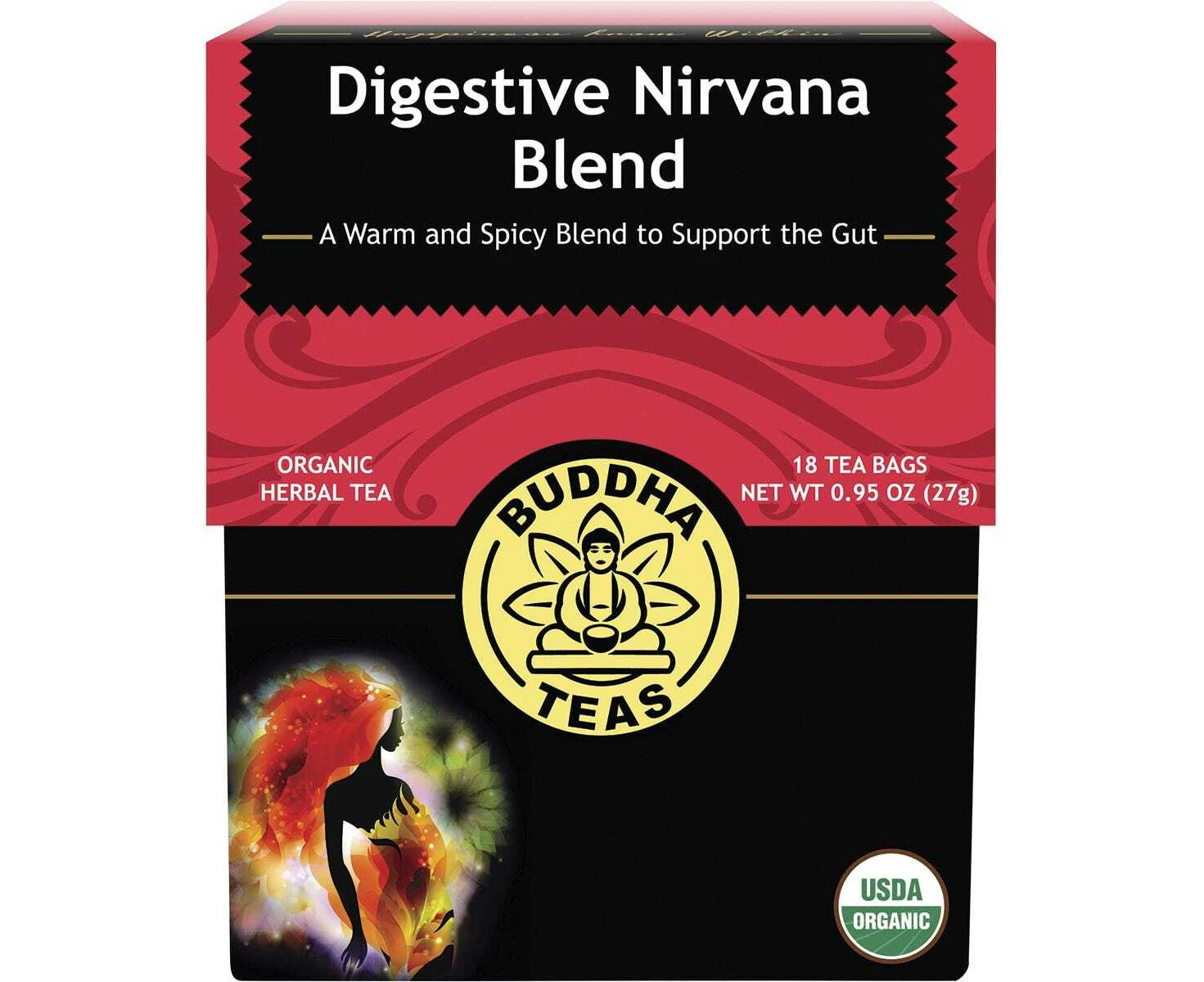 Organic Herbal Tea Bags, 18 Piece (Digestive Nirvana Blend)