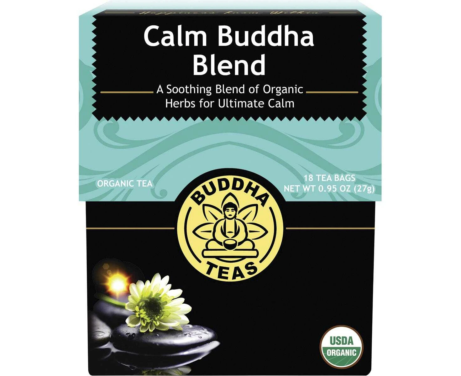 Organic Herbal Tea Bags (Calm Buddha Blend), 18 Piece