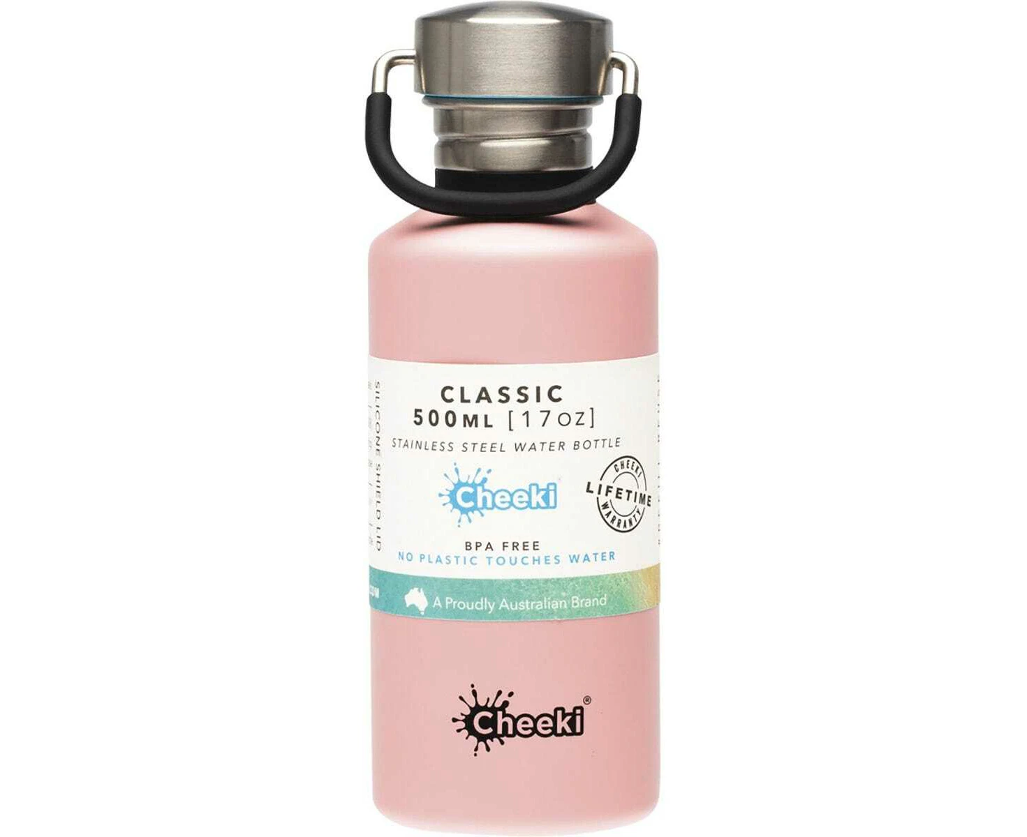 Cheeki Stainless Steel Bottle Classic Pink (Small) 500ml