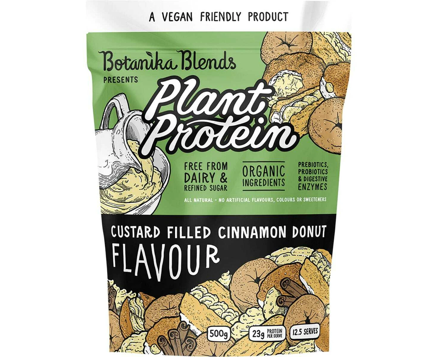 Vegan Plant Protein - Custard Cinnamon Donut 500g