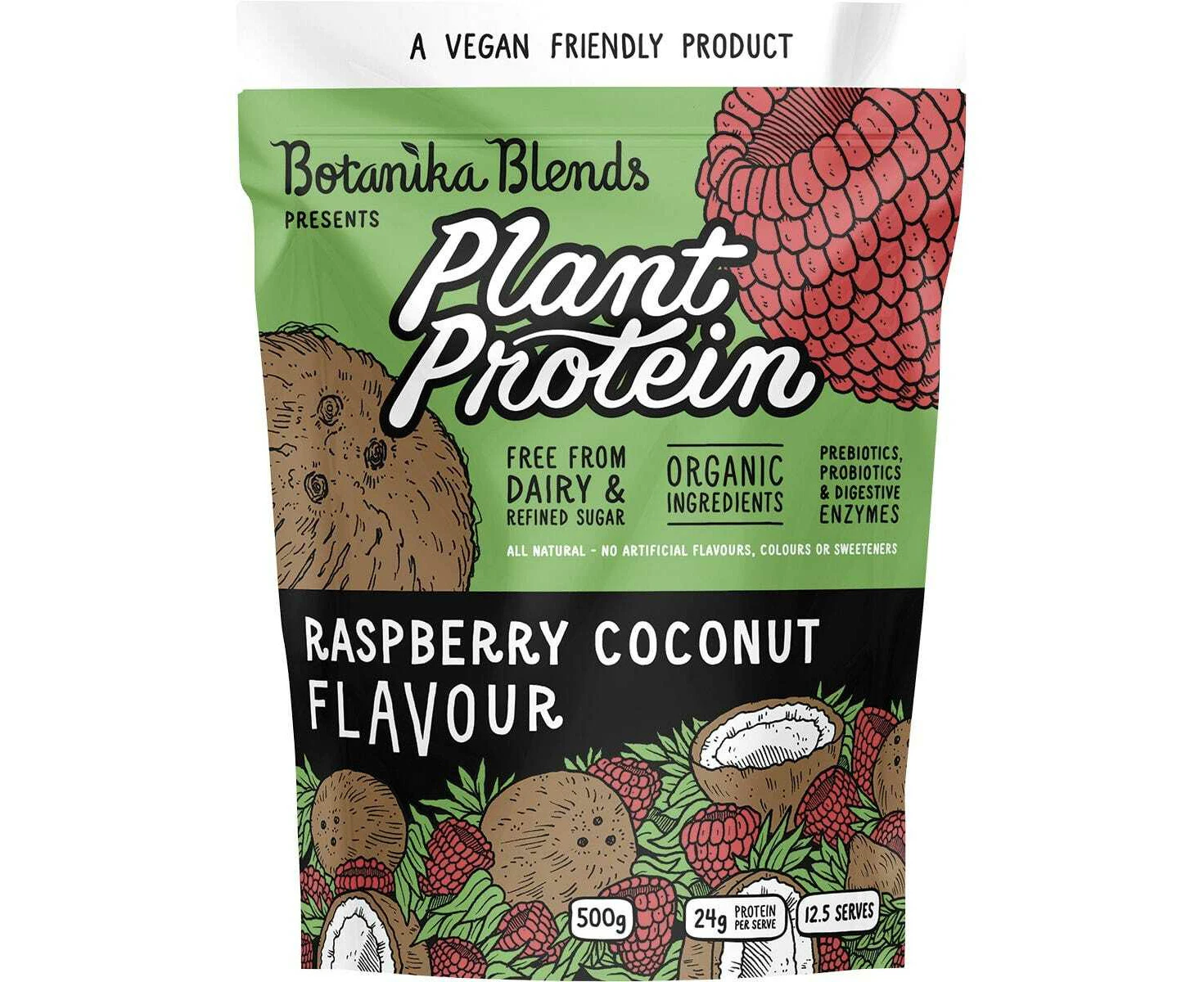 Vegan Plant Protein - Raspberry Coconut 500g