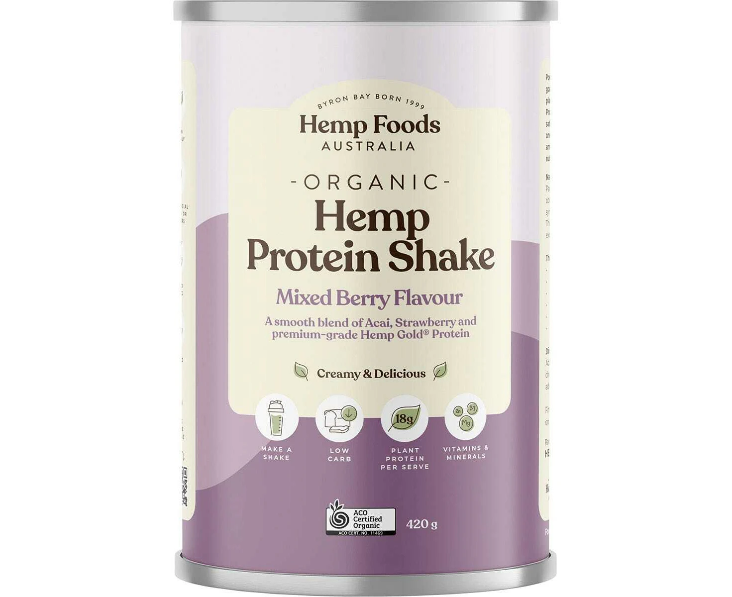 Essential Hemp Organic Hemp Protein Shake Mixed Berry 420g