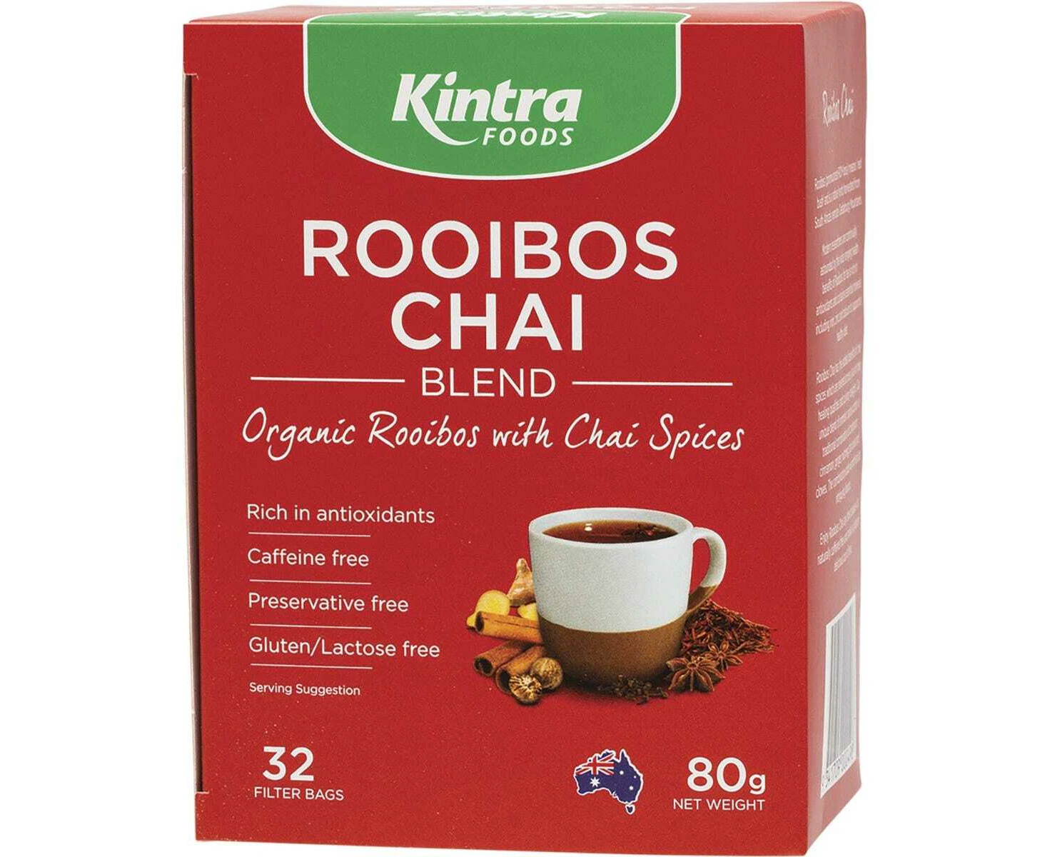 Rooibos Chai Tea Bags, 32 Pieces