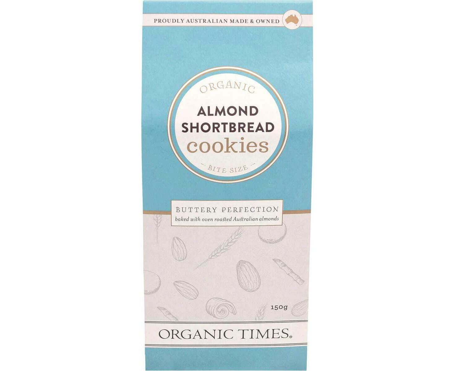 Organic Almond Shortbread Cookies 150g