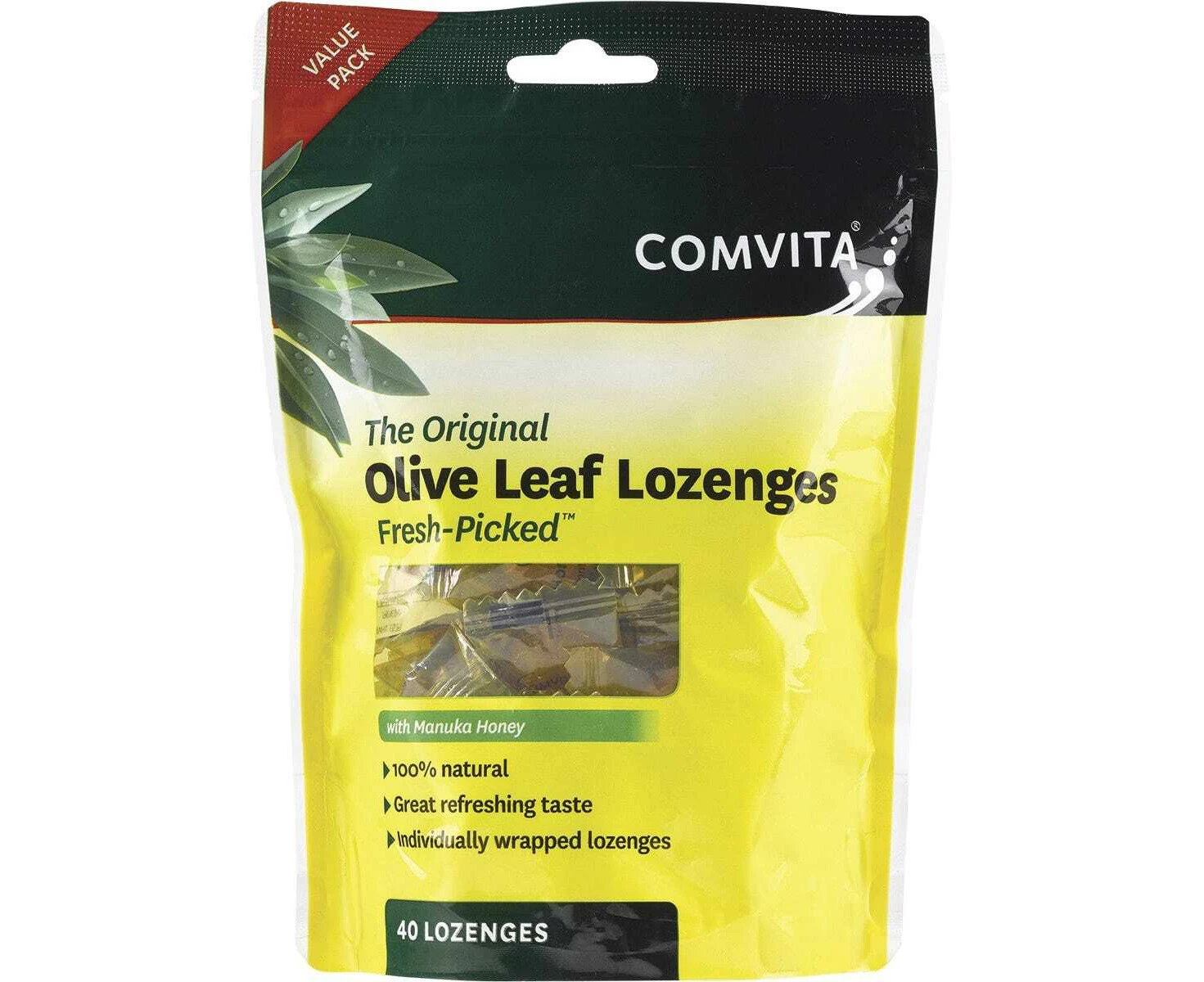 Olive Leaf Extract Lozenges with Manuka Honey, 40 Lozenges