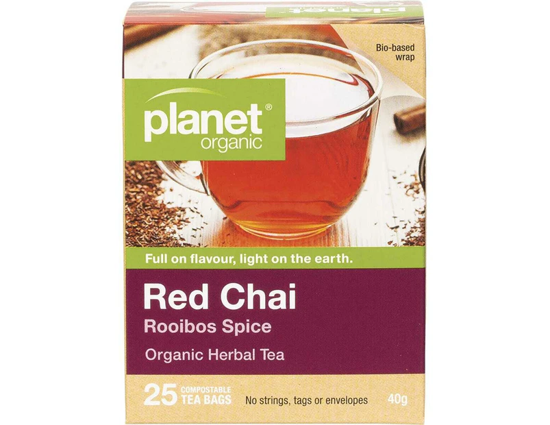 Organic Herbal Tea Bags - Red Chai x25