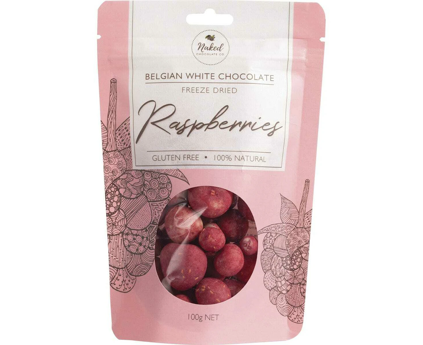 Freeze Dried White Chocolate (Raspberries) - 125g