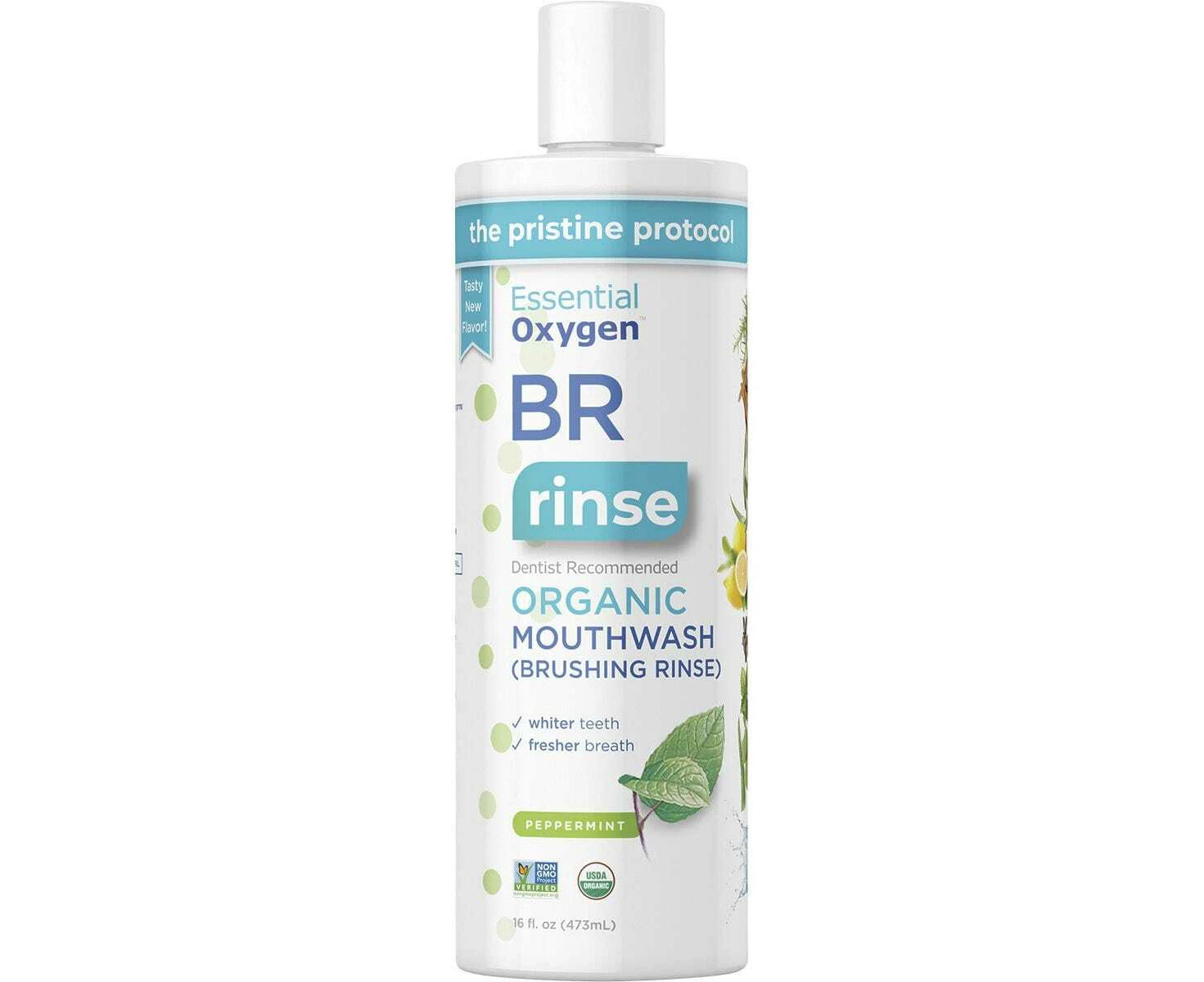 Toothpaste/Mouthwash Brushing Rinse (Peppermint) - 473mL