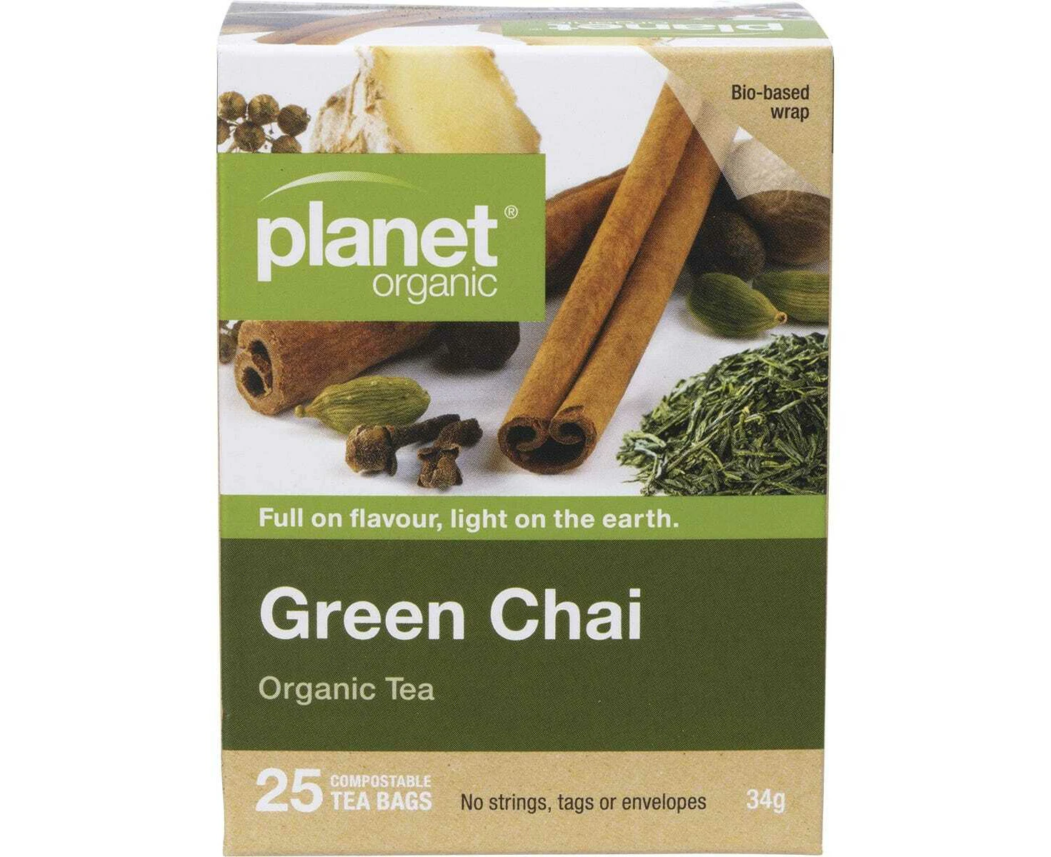 Herbal Tea Bags, 25 Pieces (Green Chai)