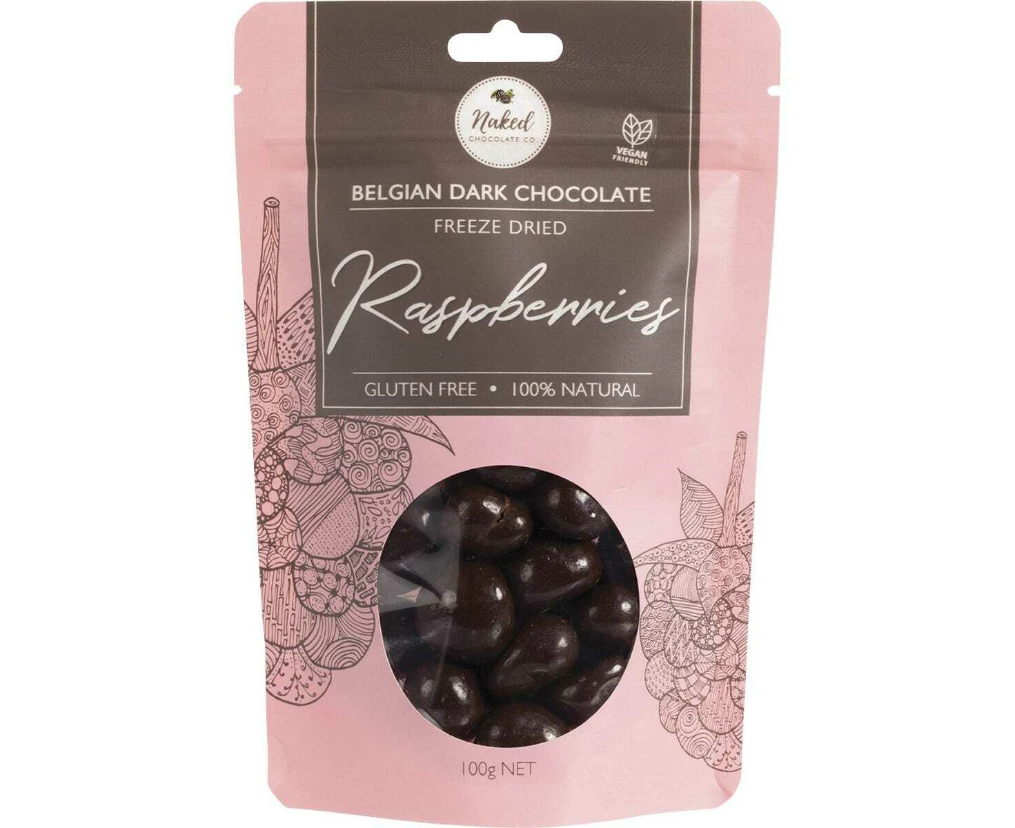 Freeze Dried Dark Chocolate (Raspberries) - 125g