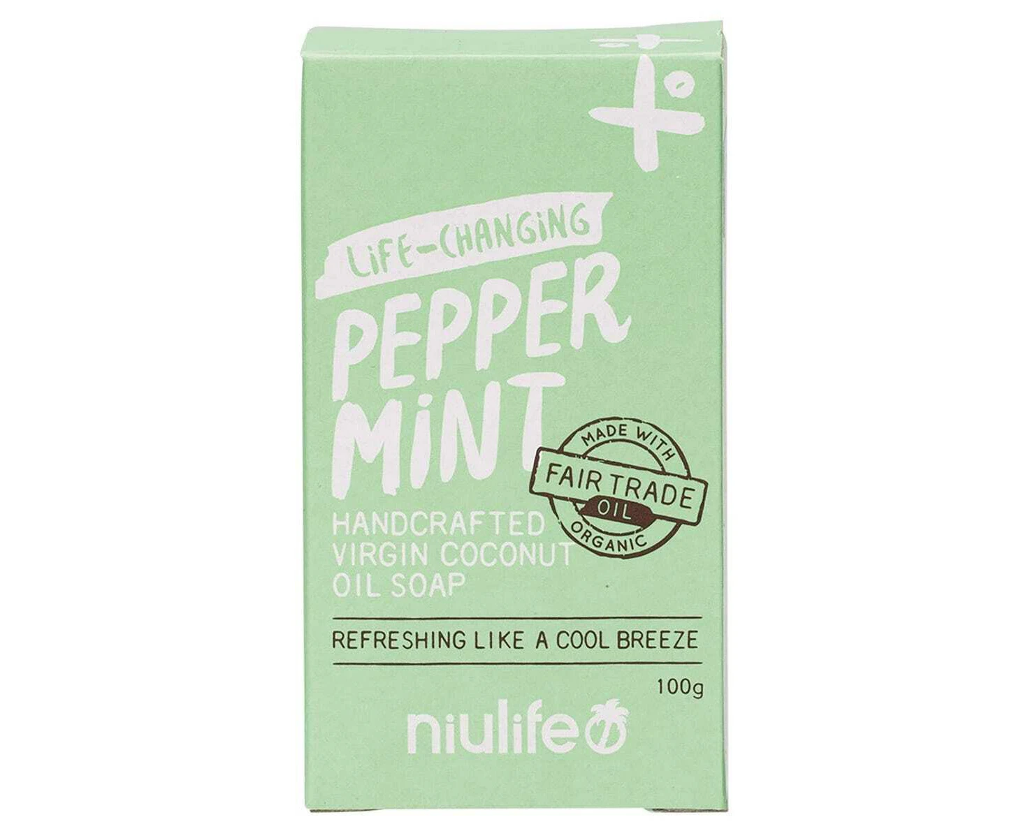 Niulife Certified Organic Virgin Coconut Oil Vegan Soap Peppermint 100 g