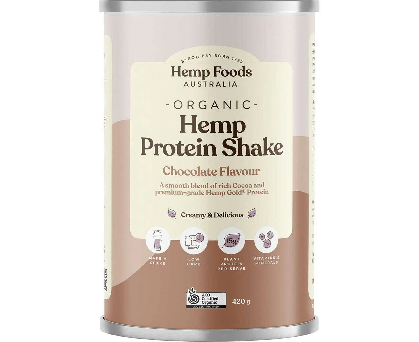 Hemp Foods Australia Certified Organic Hemp Protein Chocolate (420 g)