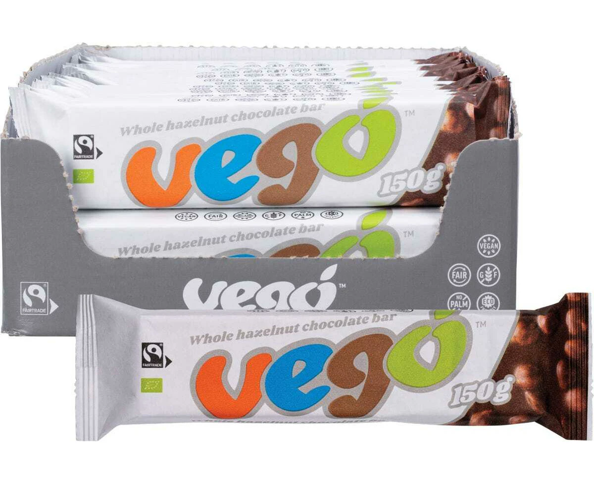 Vego Whole Hazelnut Chocolate Bar 20x150g