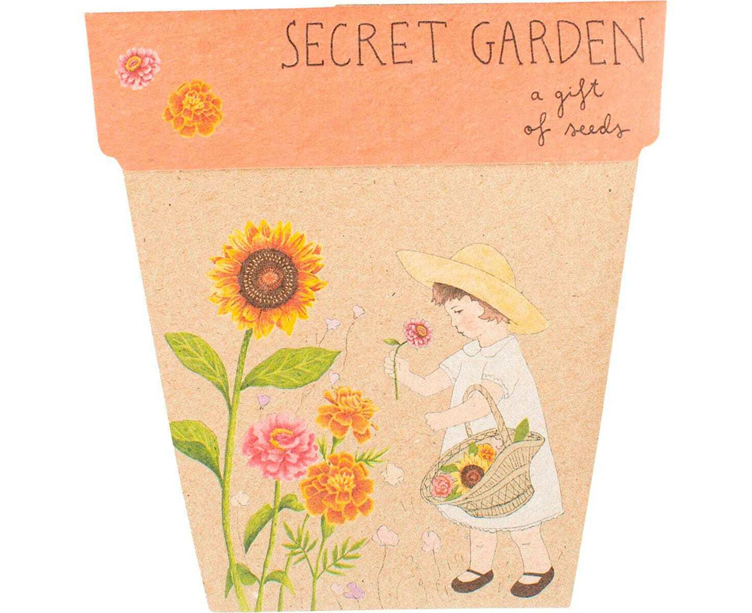 Sow 'n Sow Secret Garden Gift Of Seeds (Marigold, Sunflower & Zinnia)