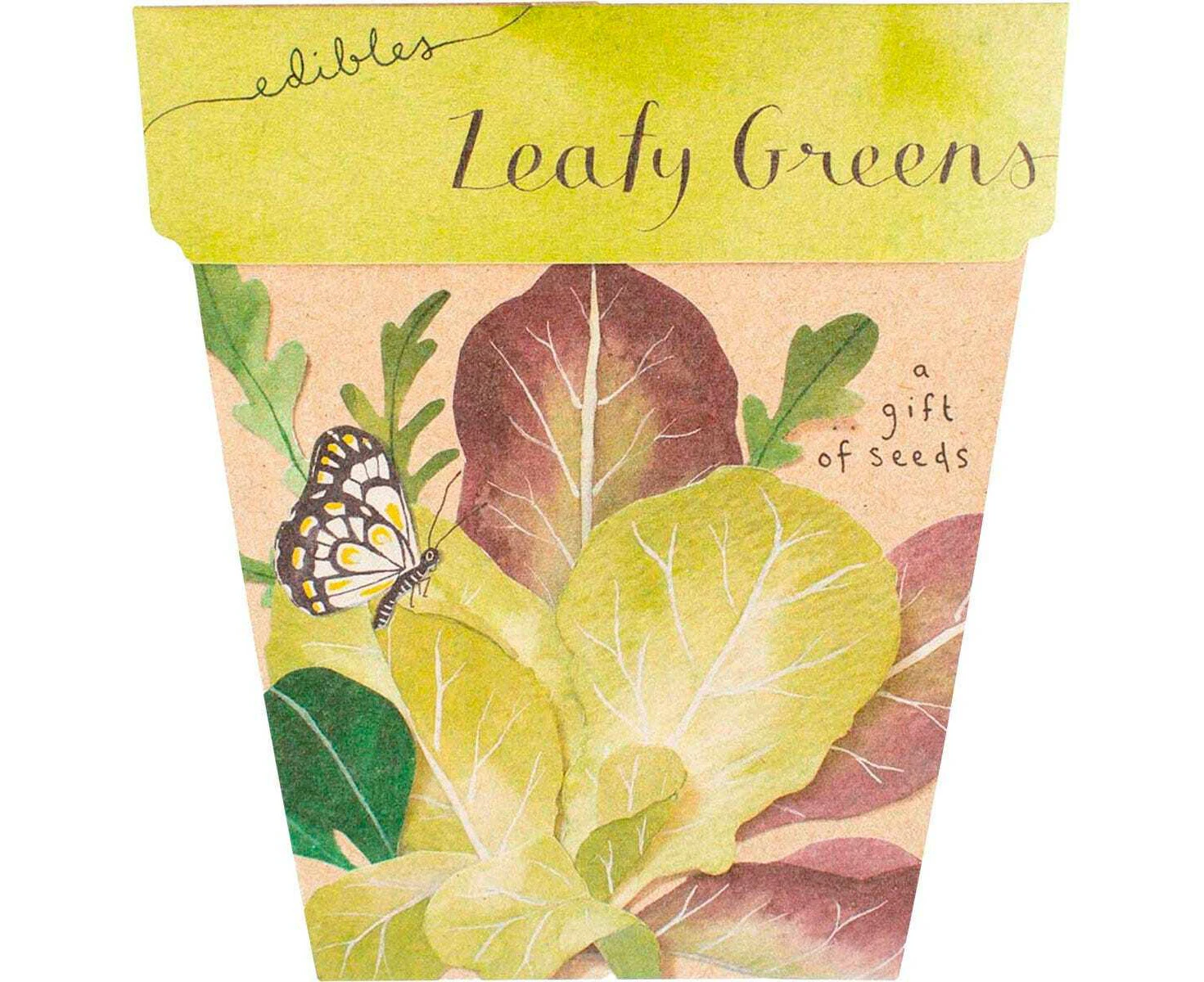 Sow 'n Sow Leafy Greens Gift Of Seeds (Lettuce, Spinach & Rocket Seeds)