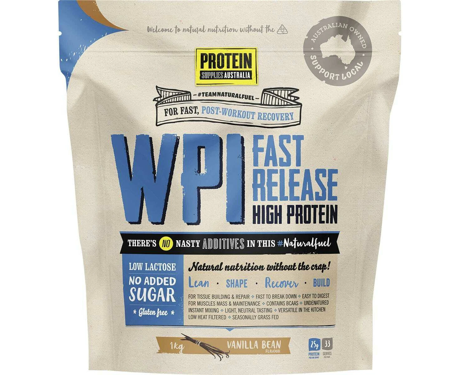 WPI Whey Protein Isolate (Vanilla Bean) - 1kg