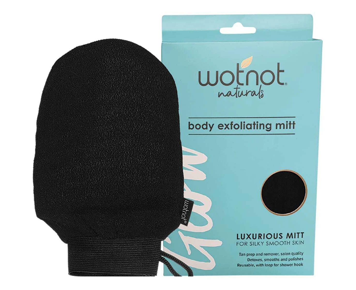 Wotnot Naturals Glow Body Exfoliating Mitt (Luxurious Mitt for Silky Smooth Skin)