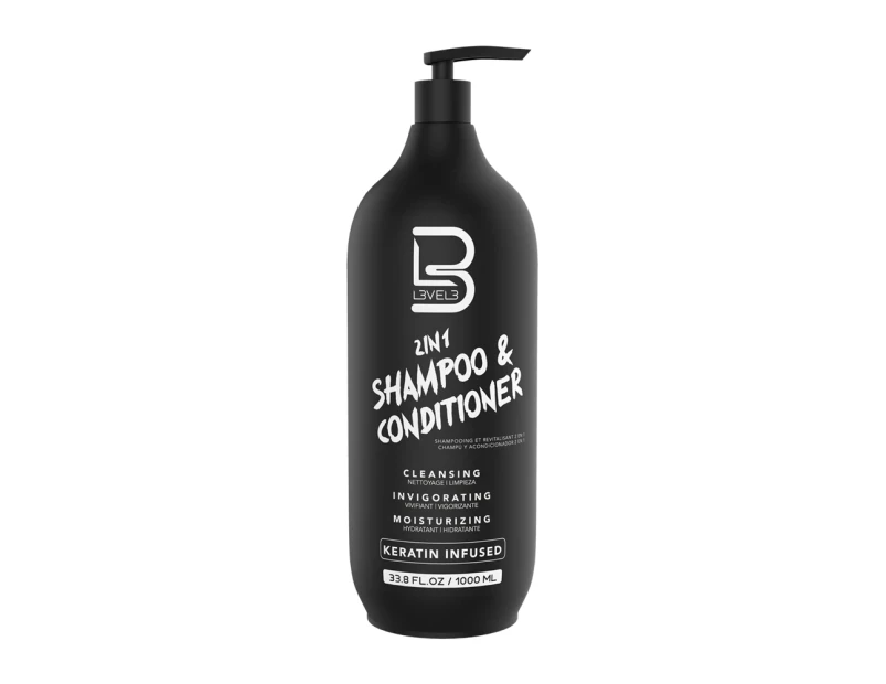 L3VEL3 2 in 1 Shampoo and Conditioner 1L