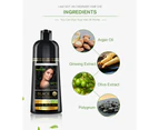 Herbishh Magic Hair Colour Dye Shampoo And Argan Oil Hair Mask Bundle - Black