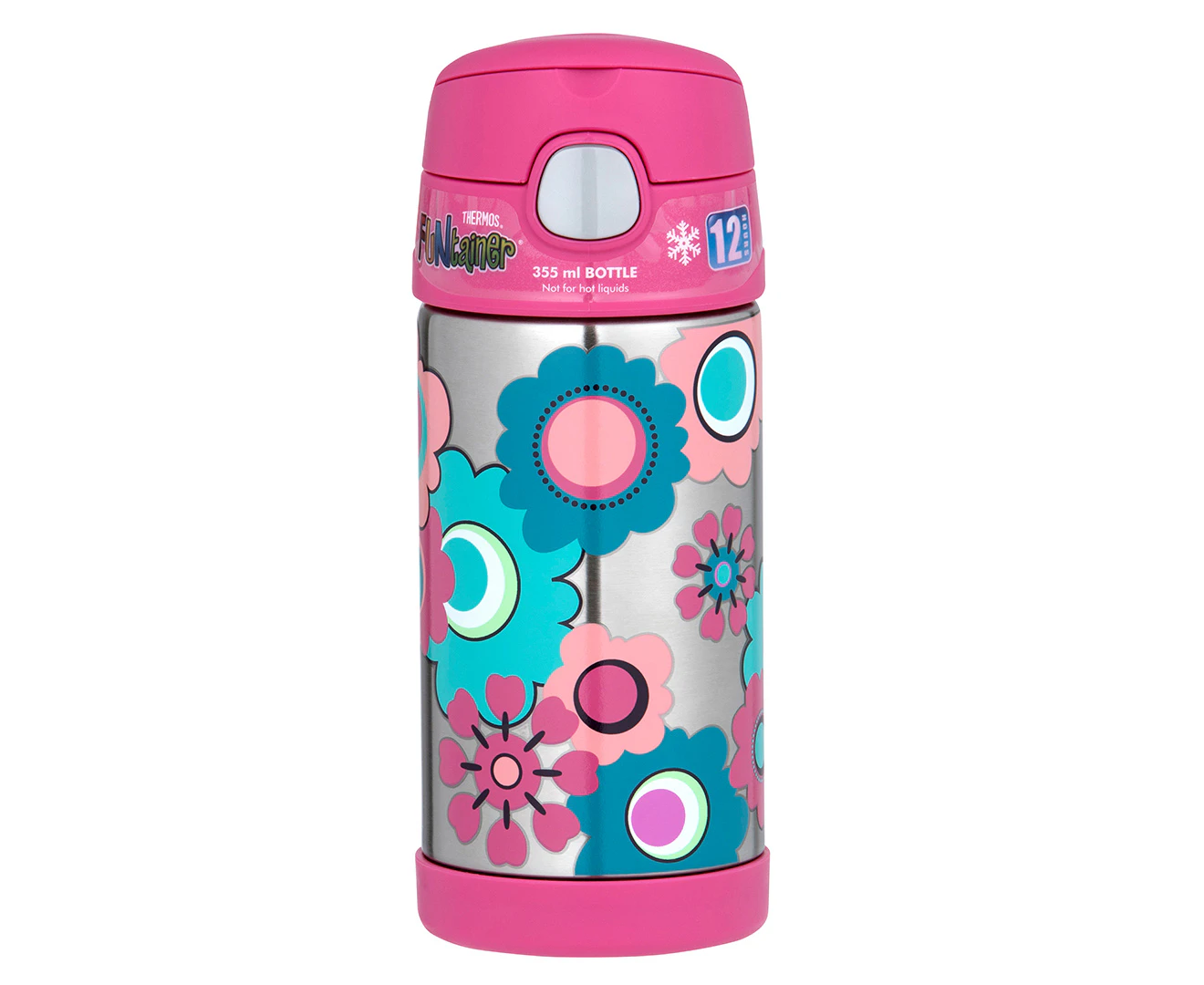 Thermos 355mL FUNtainer Vacuum Insulated Stainless Steel Drink Bottle - Flower