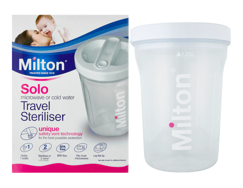Milton 1.25L Solo Single Bottle Travel Steriliser