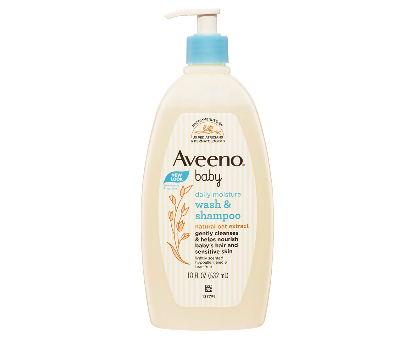 Aveeno Baby Daily Moisture Wash & Shampoo Lightly Scented 532mL