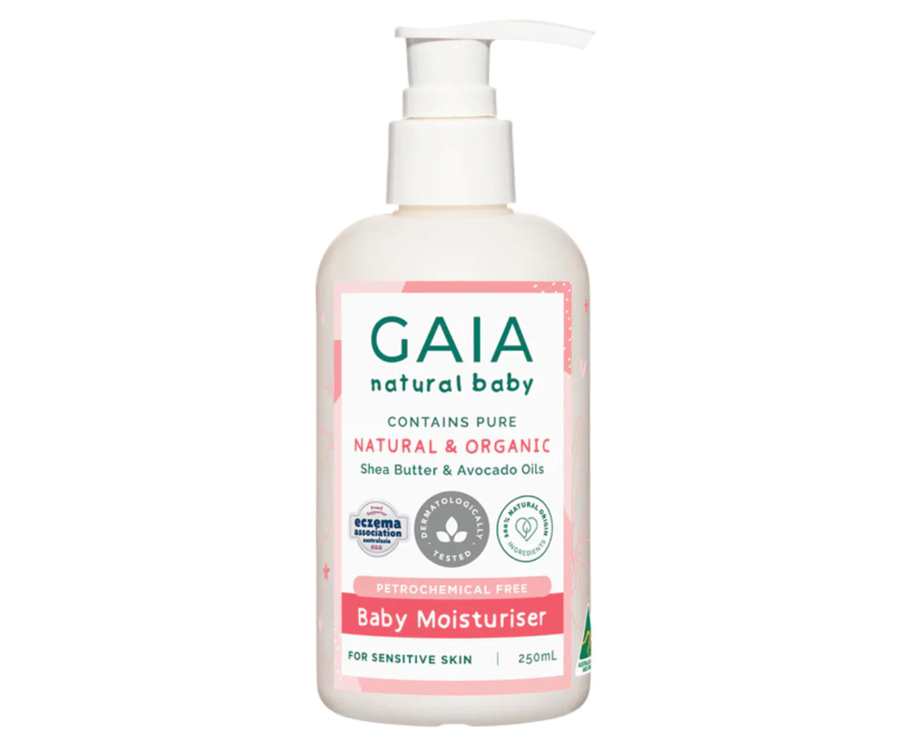 GAIA Natural Baby Moisturiser For Sensitive Skin 250mL