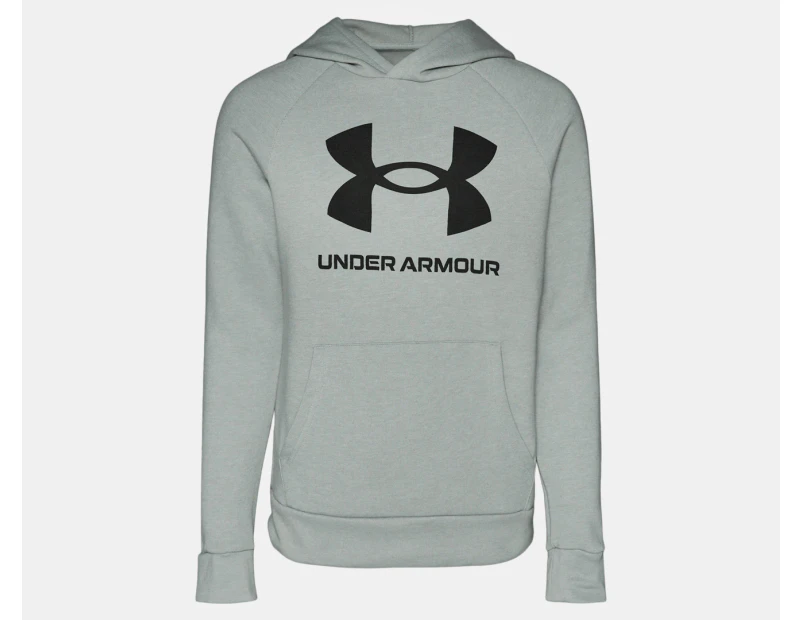 Under Armour Youth Boys' UA Rival Fleece Hoodie - Mod Grey Light Heather/Black