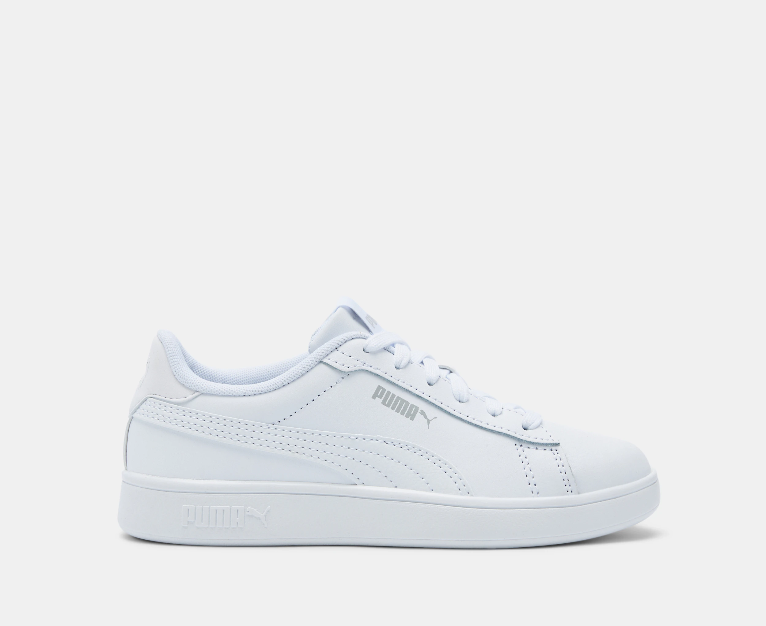 Puma Girls' Smash 3.0 Sneakers - White/Cool Light Grey