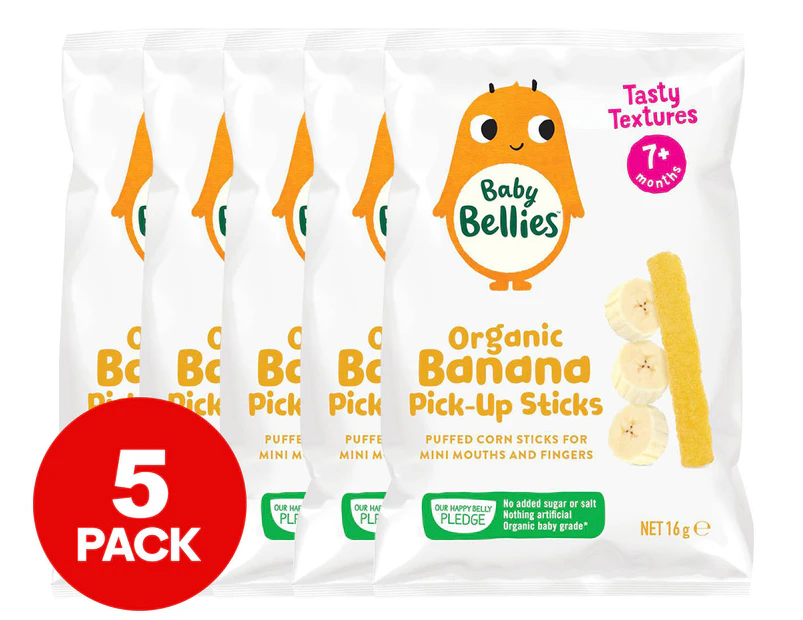 Baby Bellies Organic Pick Up Sticks Banana 16g 5pk