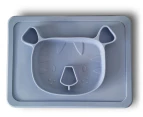 Plum My Baby Tiger Silicone Suction Plate - Blue Fog