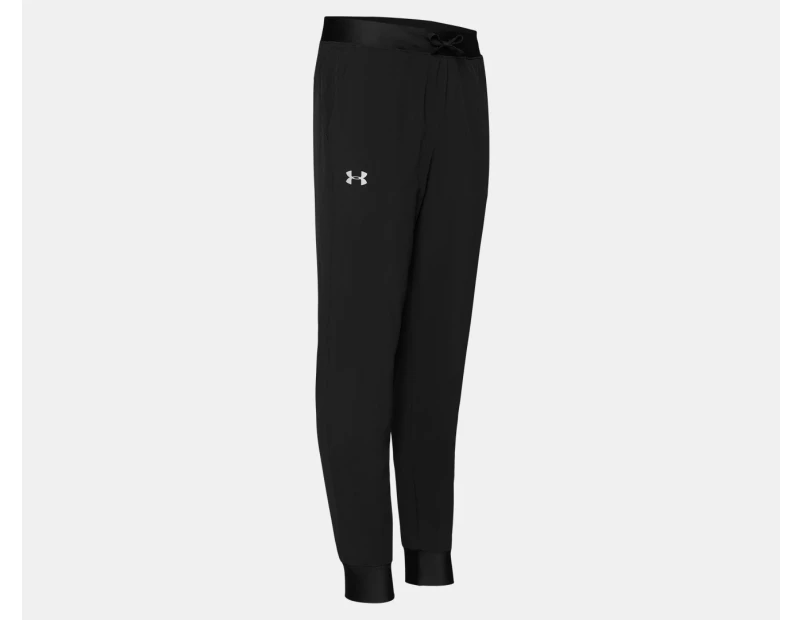 Under Armour Youth Girls' UA Armour Sport Woven Pants - Black/White