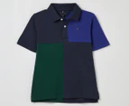 Tommy Hilfiger Boys' Colour Block Polo Shirt - Blue River Fog