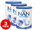 3 x Nestlé NAN COMFORT 1 Suitable From Birth Starter Baby Formula Powder 800g