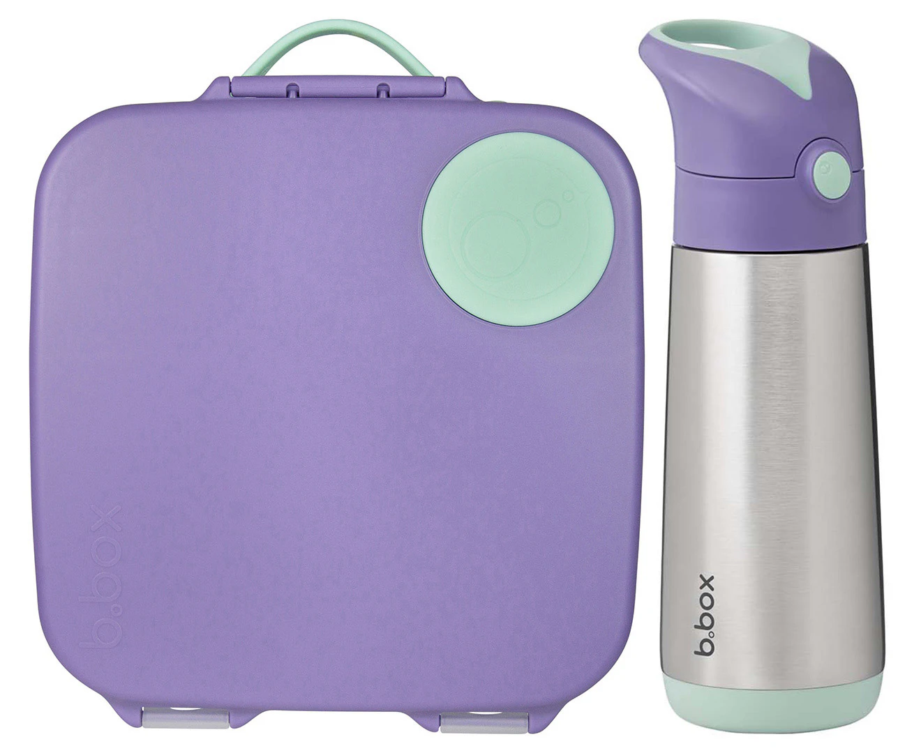 b.box Kids' Lunchbox & Insulated Drink Bottle - Lilac Pop