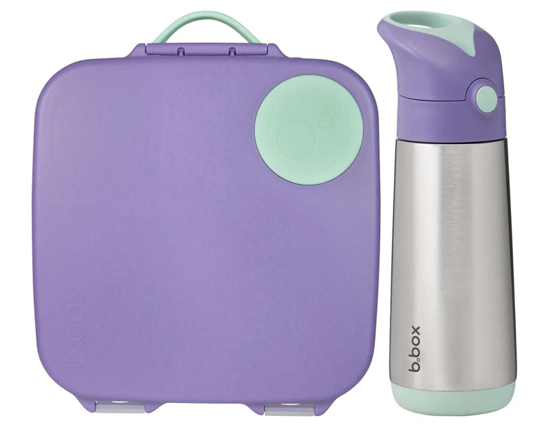 b.box Kids' Lunchbox & Insulated Drink Bottle - Lilac Pop