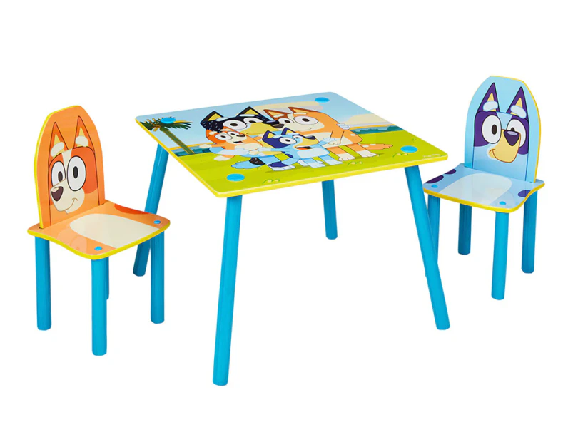 Bluey Wooden Table & Chair Set - Multi