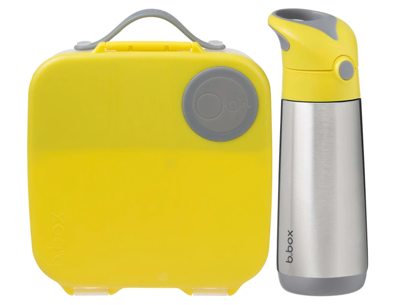 b.box Kids' Lunchbox & Insulated Drink Bottle - Lemon Sherbet